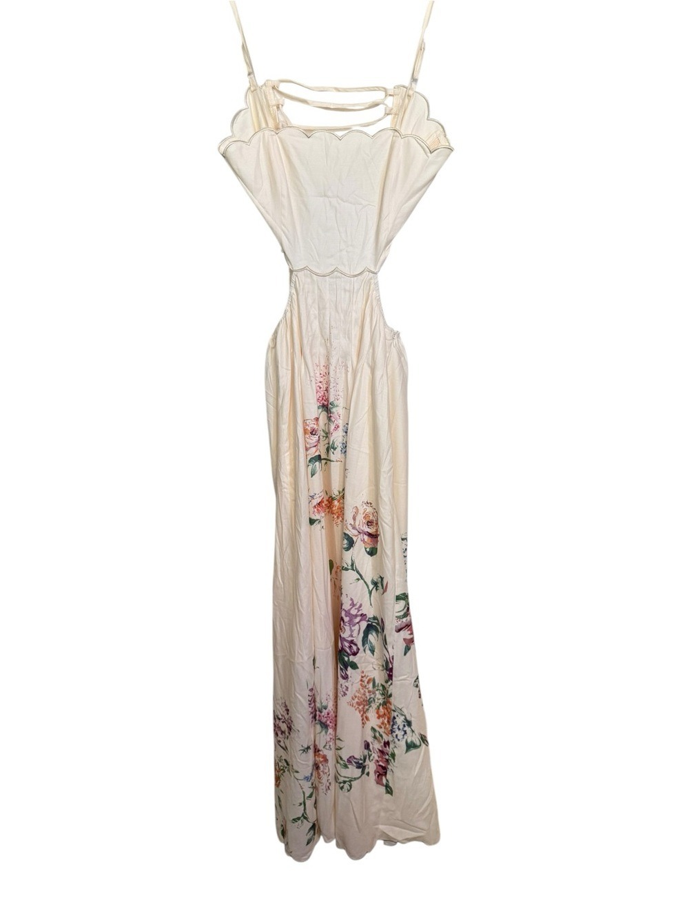 Commense Floral Print Lace-Up Back Sleeveless Dress - Picture 6 of 13